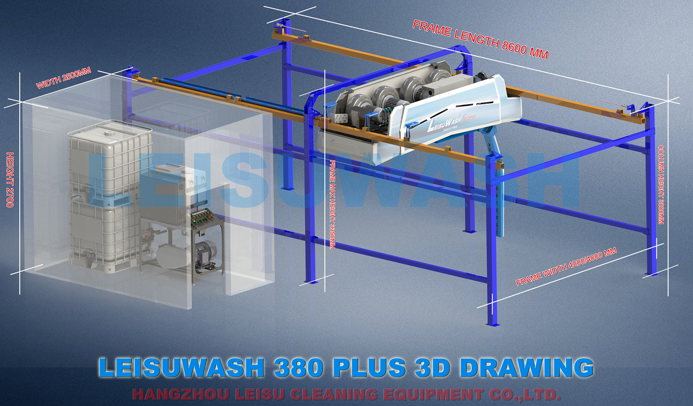 Plano 3D del Leisuwash 380 Plus